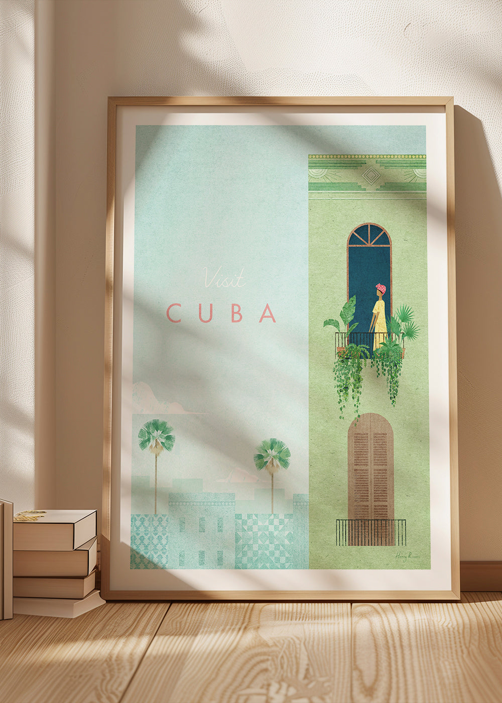 Cestovní plakát: kubánský balkon ilustrace