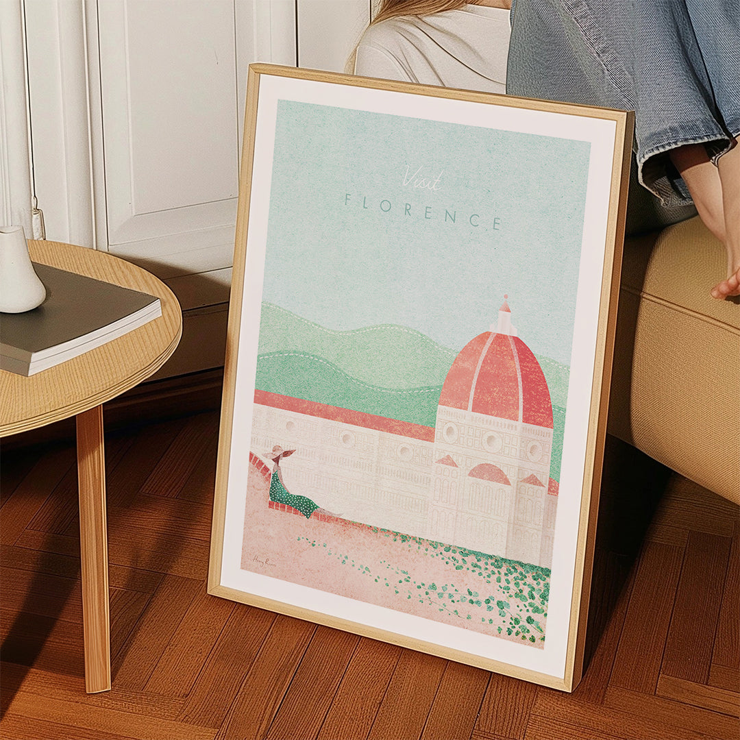 Obraz města: Florentský Duomo v pastelové ilustraci