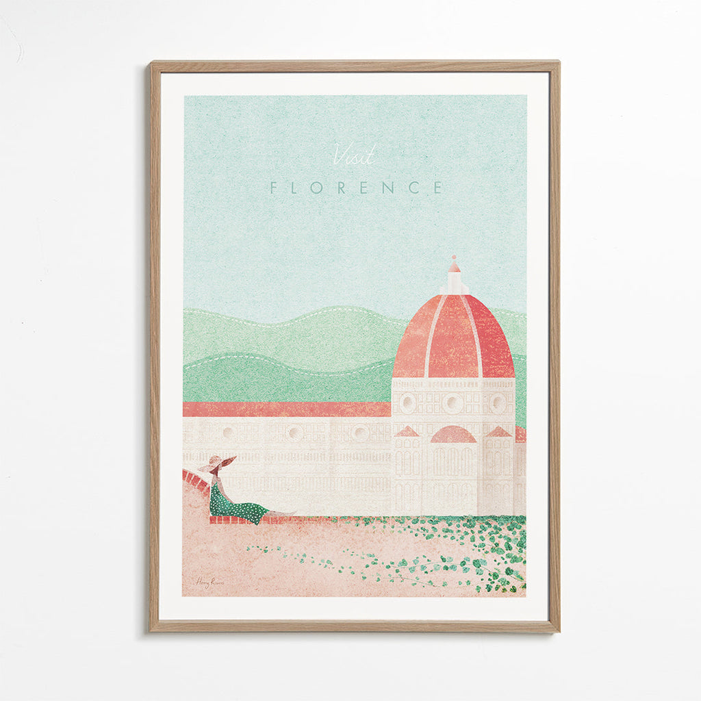 Obraz města: Florentský Duomo v pastelové ilustraci