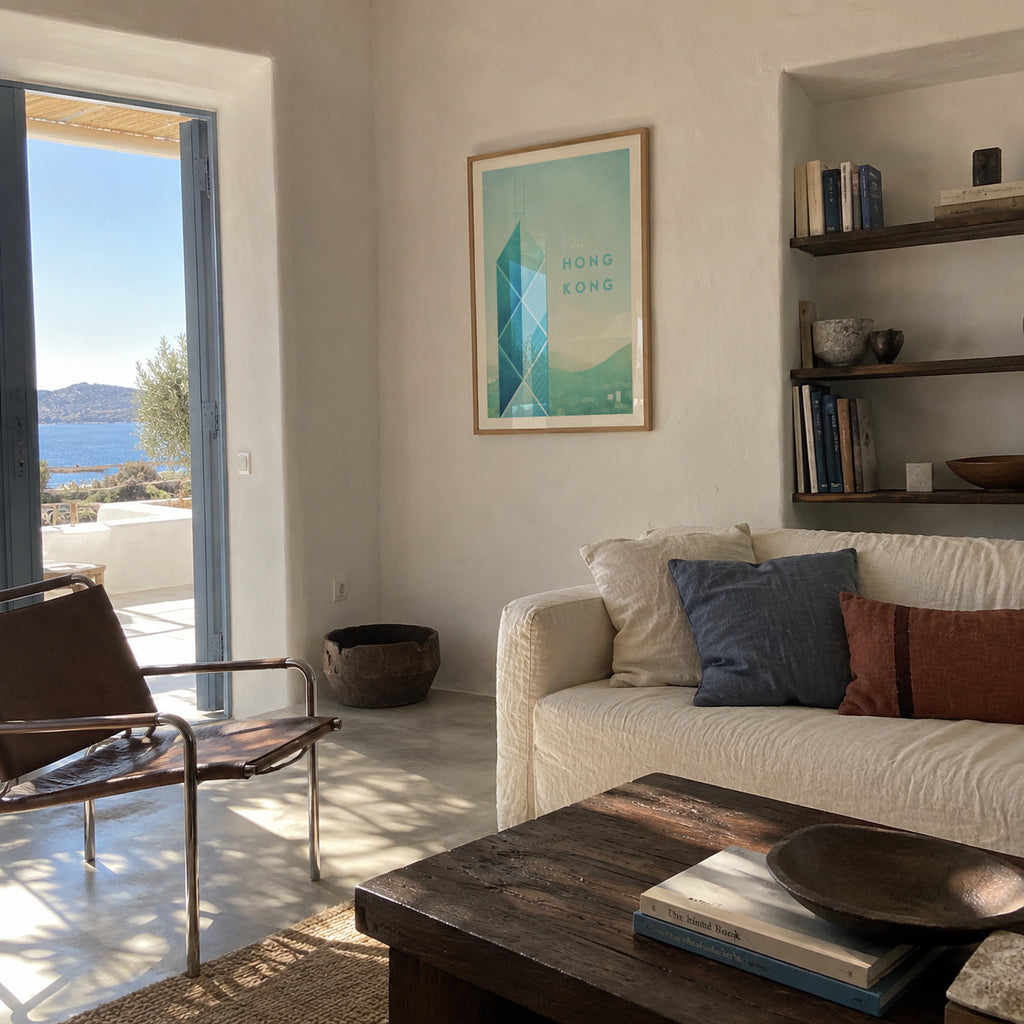 Hong Kong - Framed poster in an interior