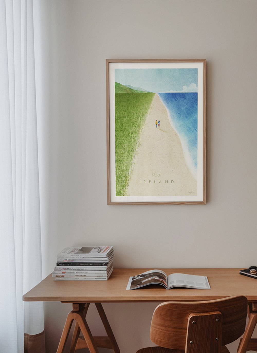 Cestovatelský plakát: pobřeží Irska ilustrace