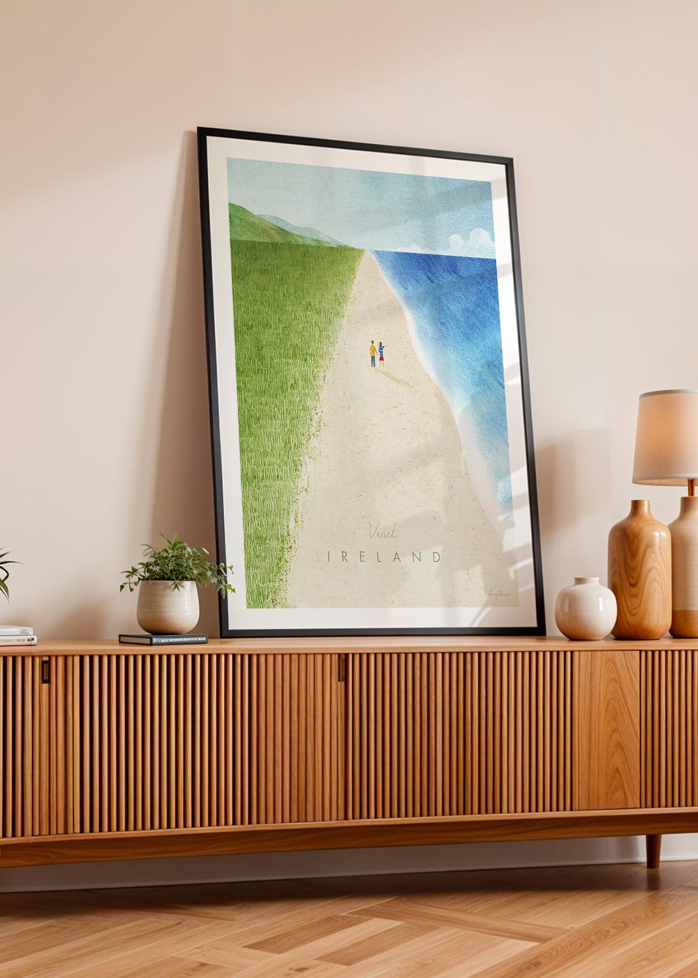 Cestovatelský plakát: pobřeží Irska ilustrace