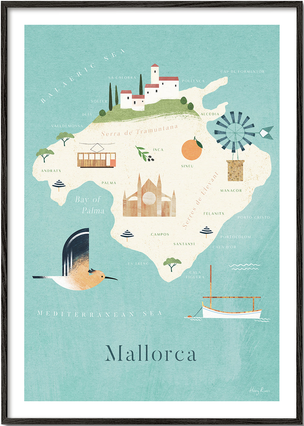 Obraz do kuchyně Ilustrovaná mapa Mallorky