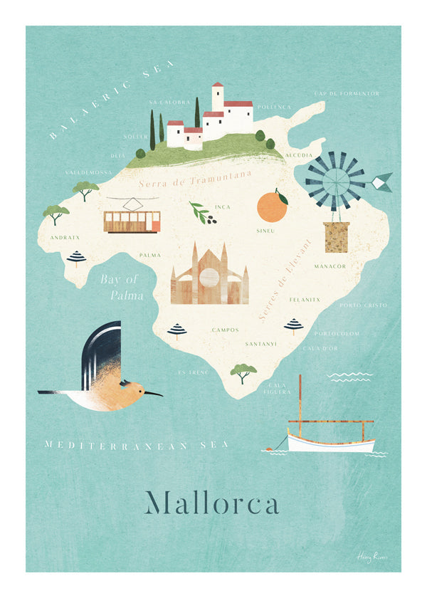 Obraz do kuchyně Ilustrovaná mapa Mallorky