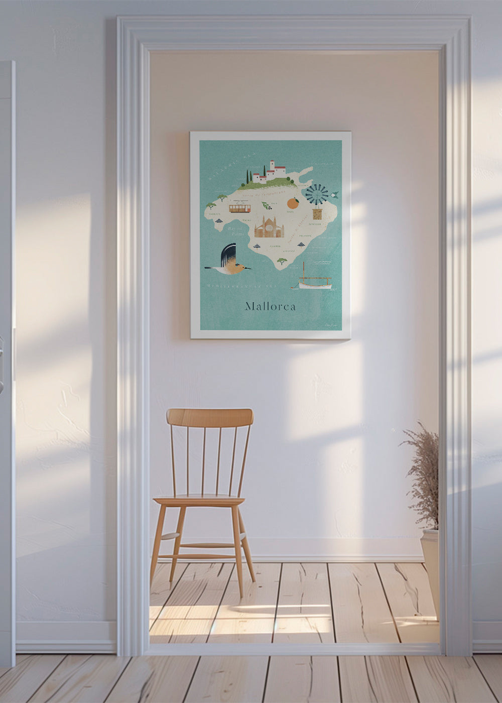 Obraz do kuchyně Ilustrovaná mapa Mallorky