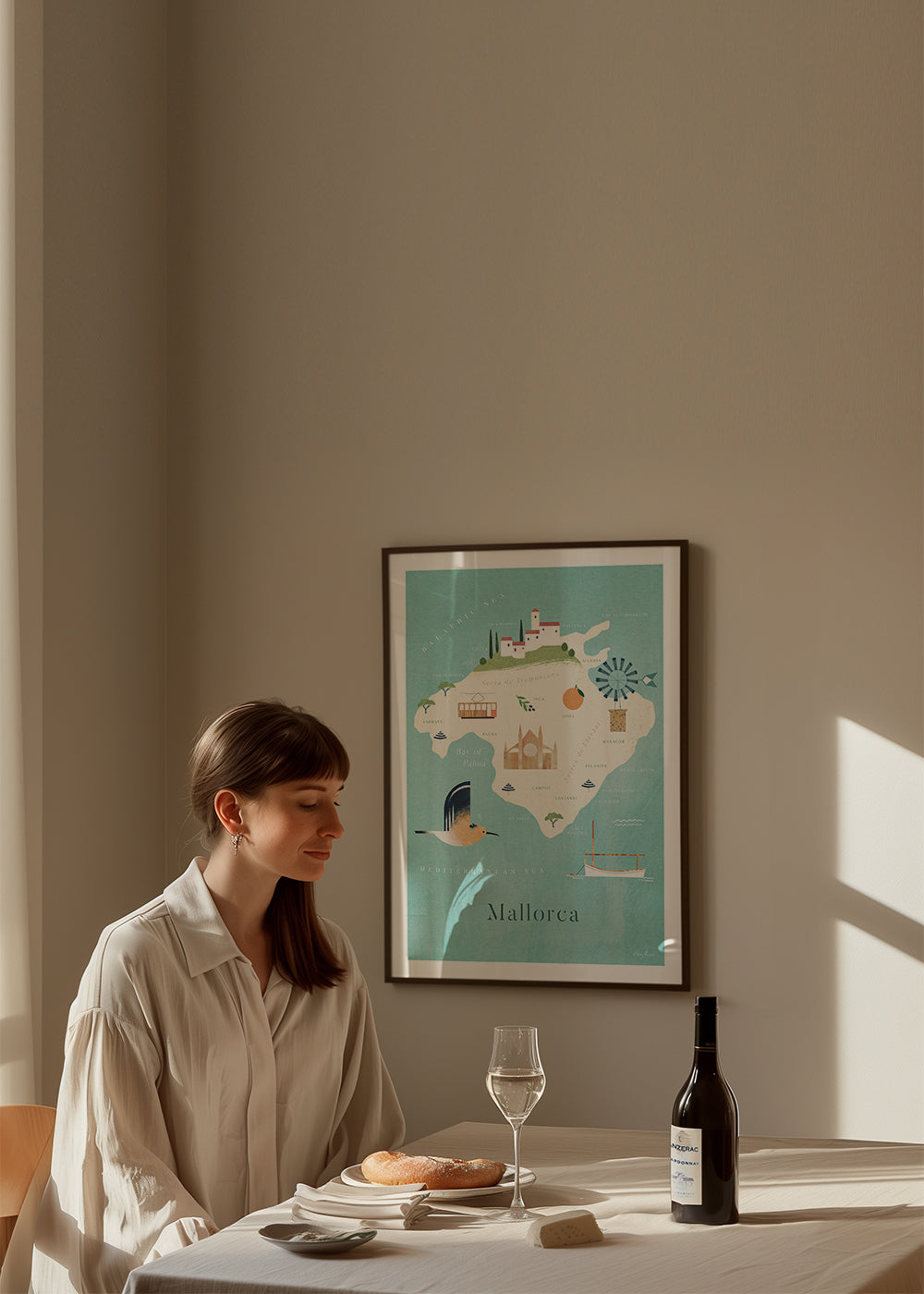 Obraz do kuchyně Ilustrovaná mapa Mallorky