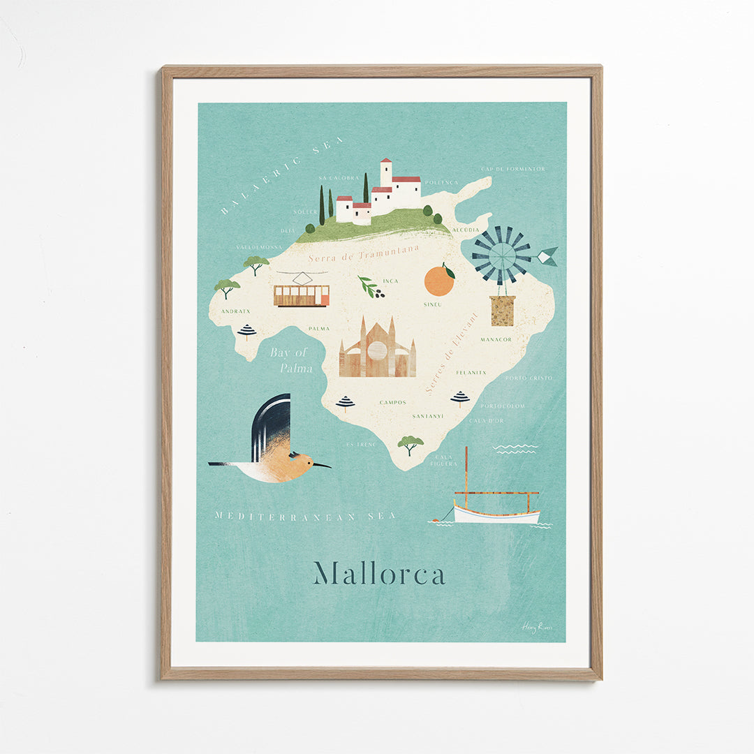 Obraz do kuchyně Ilustrovaná mapa Mallorky