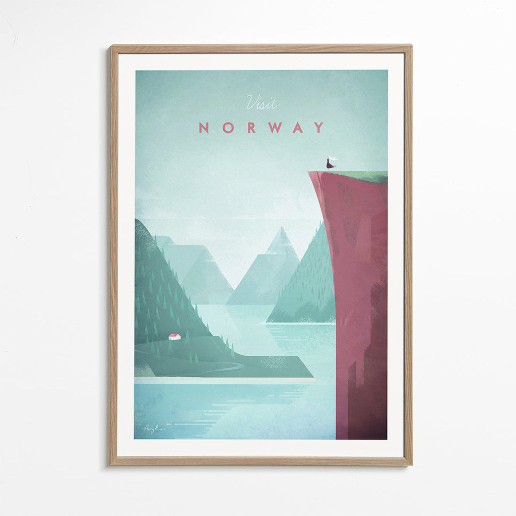 Krajinářský obraz: plakát Norsko fjord