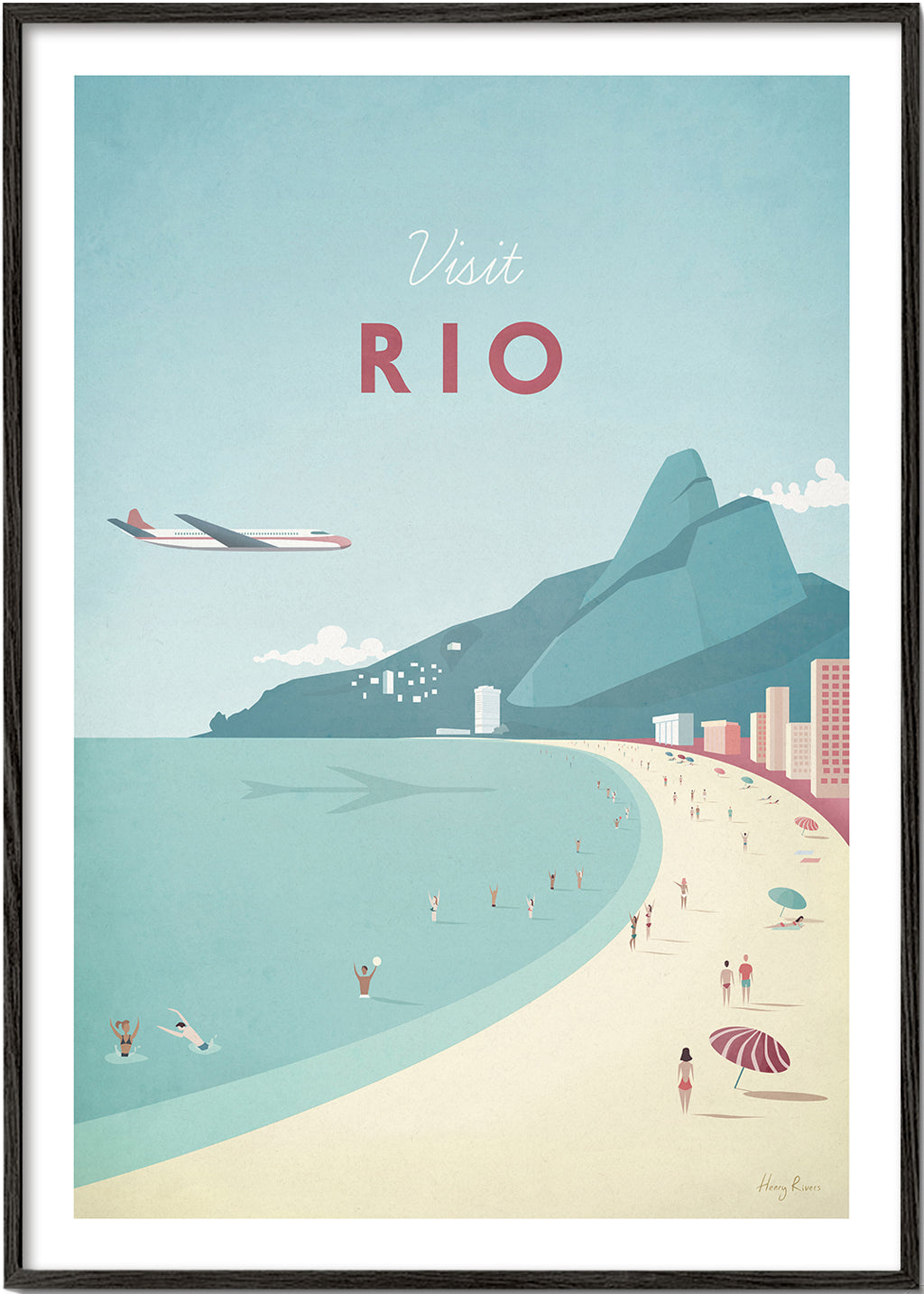 Cestovatelský plakát: Rio pláž