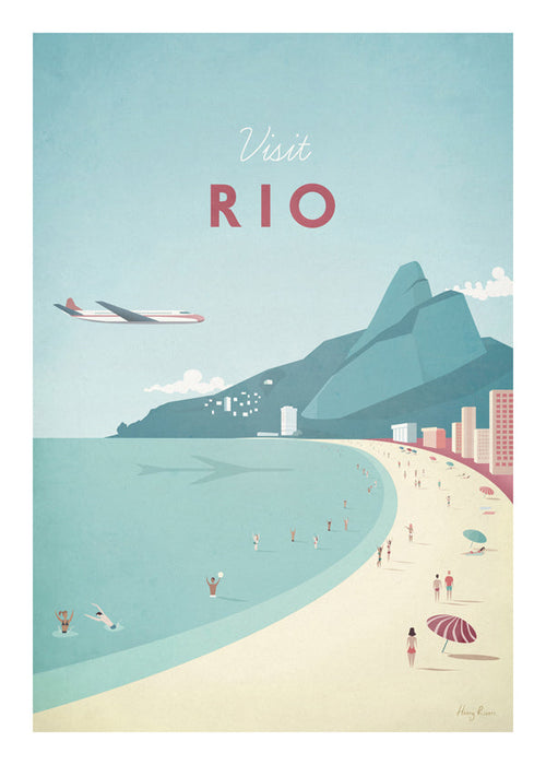 Cestovatelský plakát: Rio pláž