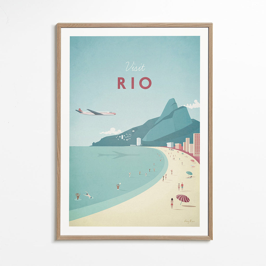 Cestovatelský plakát: Rio pláž