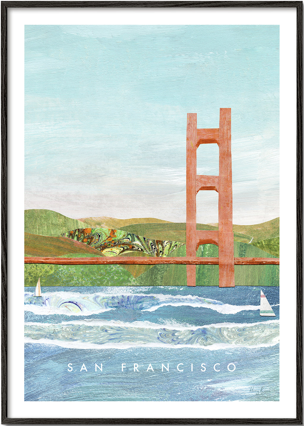 Obraz města San Francisco ilustrace