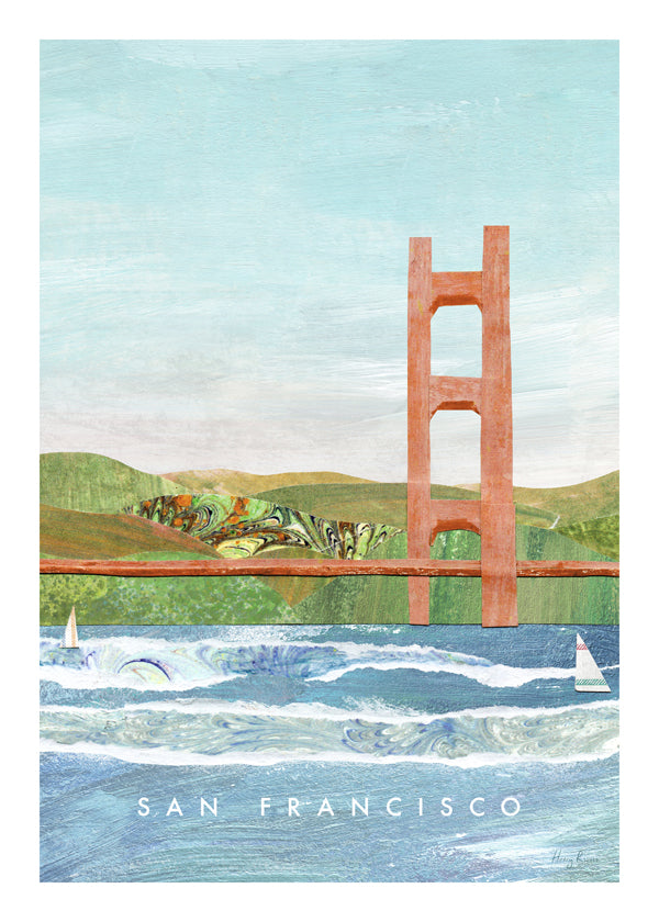 Obraz města San Francisco ilustrace