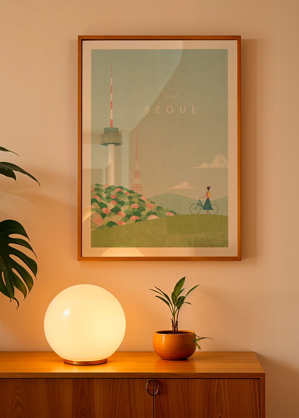 Obraz města: Soul v pastelové ilustraci