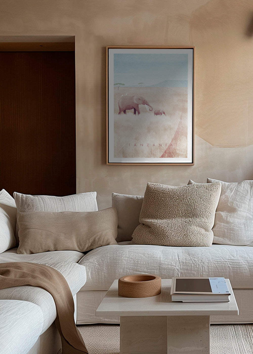 Obraz slon v pastelové savaně