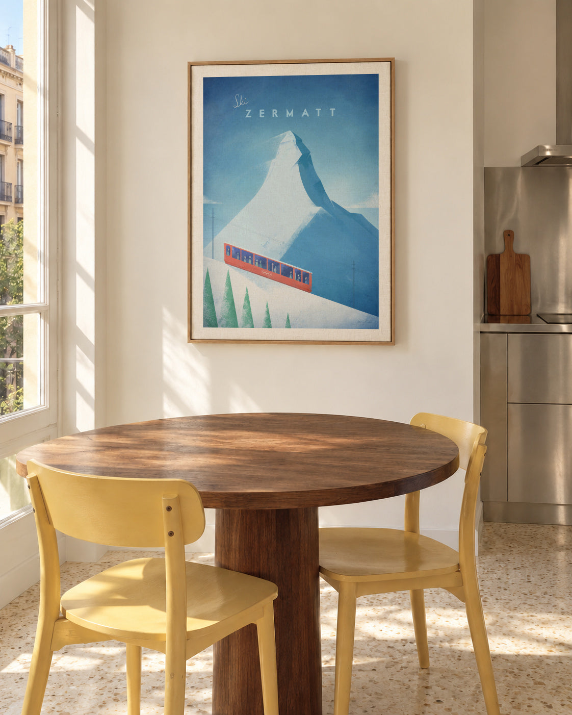 Zermatt - Framed canvas in an interior