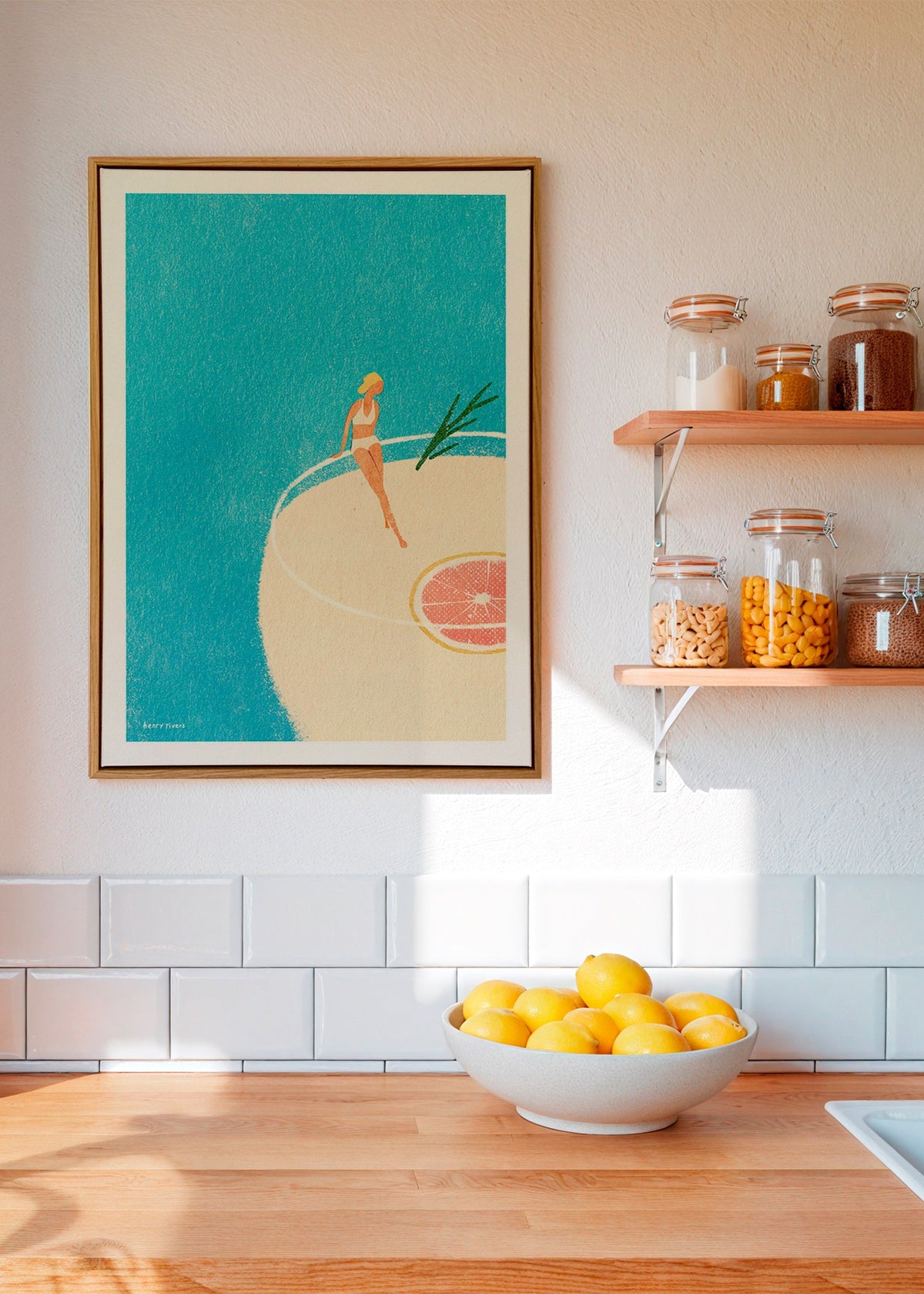Obraz do kuchyně Gin Tonic ilustrace s postavou – Canvas1