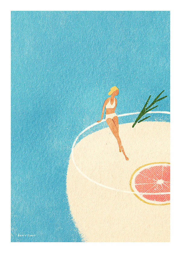 Obraz do kuchyně Gin Tonic ilustrace s postavou