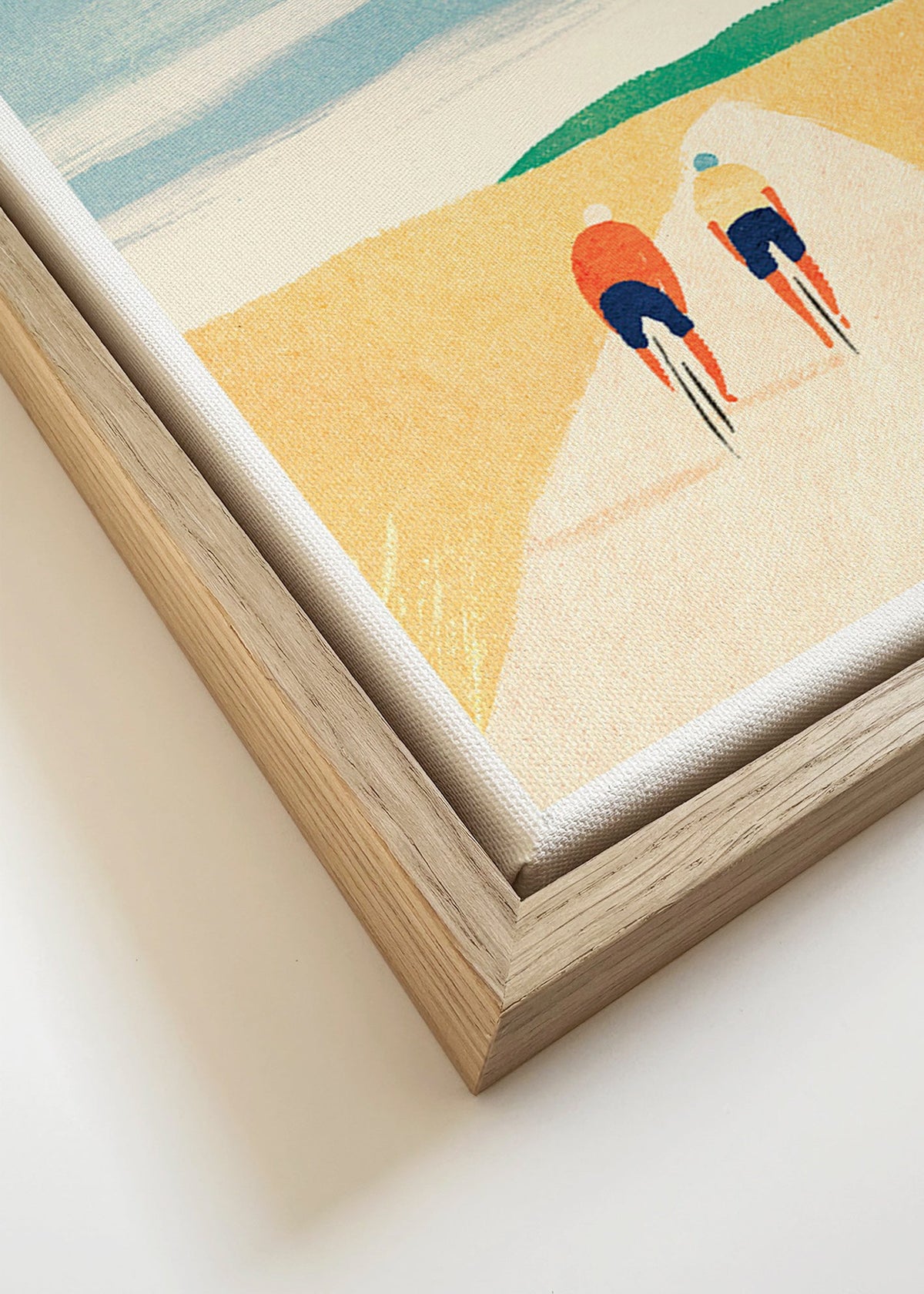 Sportovní obraz: dva cyklisté na cestě – Canvas detail