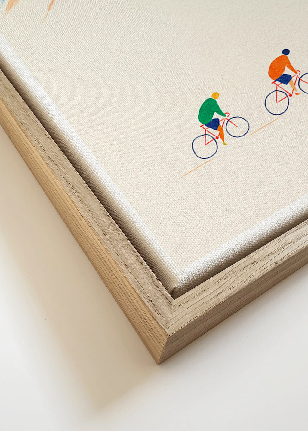 Sportovní umění s cyklisty v horách – Canvas detail