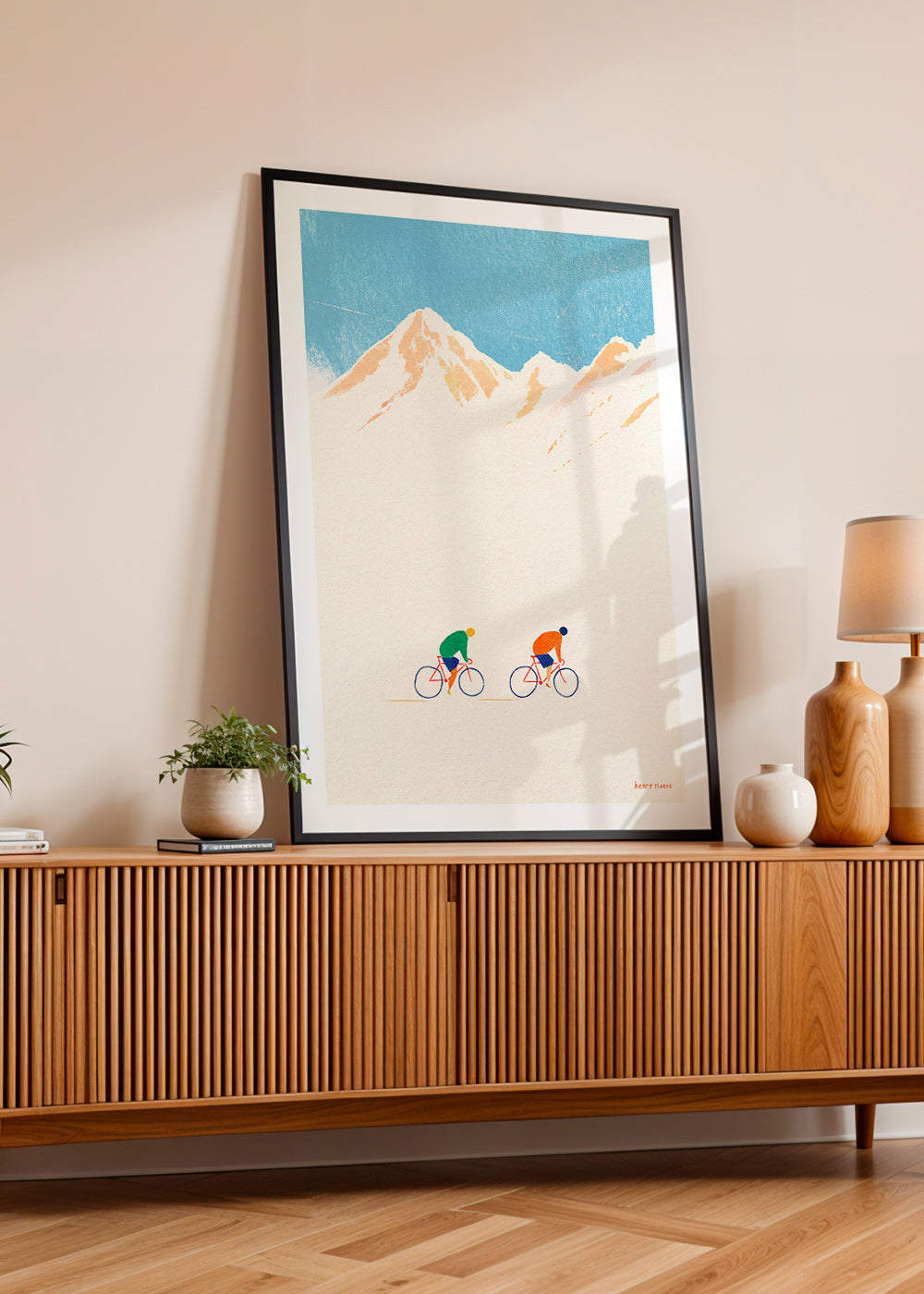 Sportovní umění s cyklisty v horách – Product3