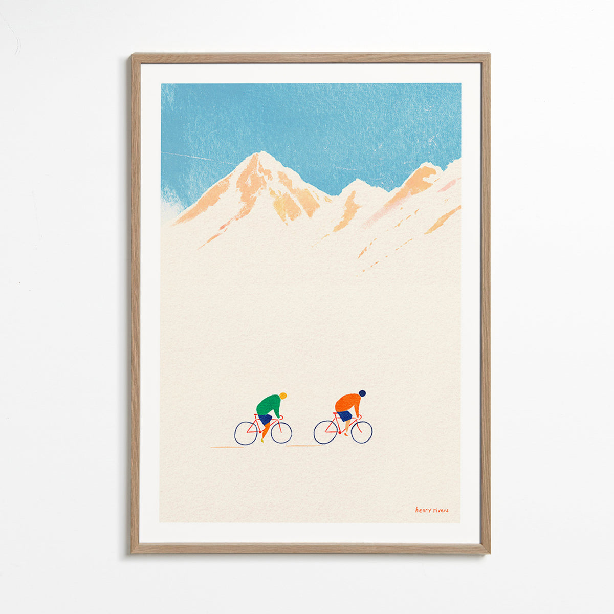 Sportovní umění s cyklisty v horách – Oak Frame