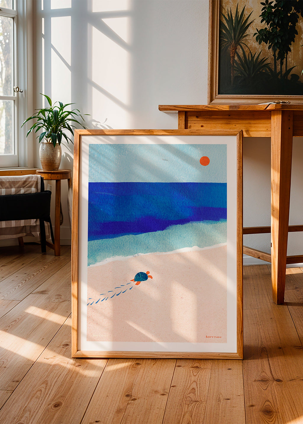 Ilustrace želvy na pláži – Product3