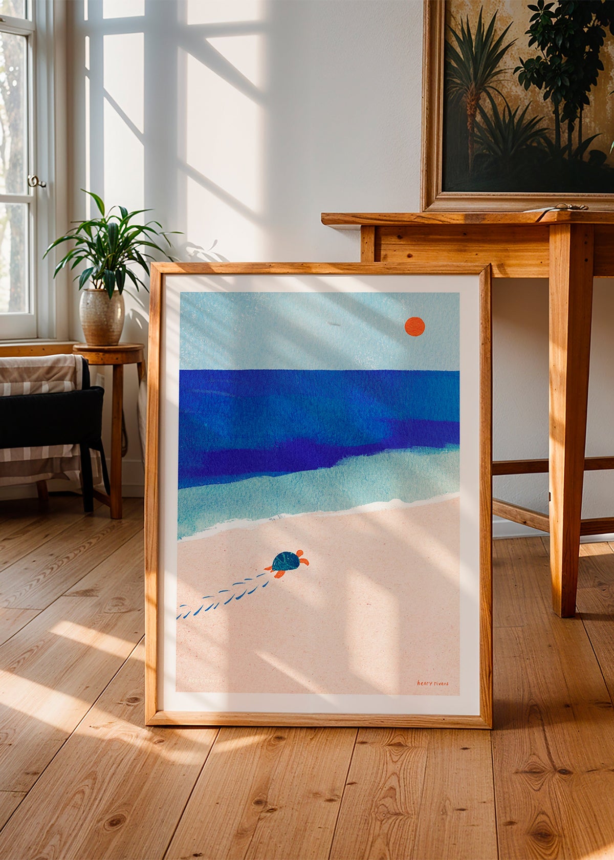Ilustrace želvy na pláži – Product3