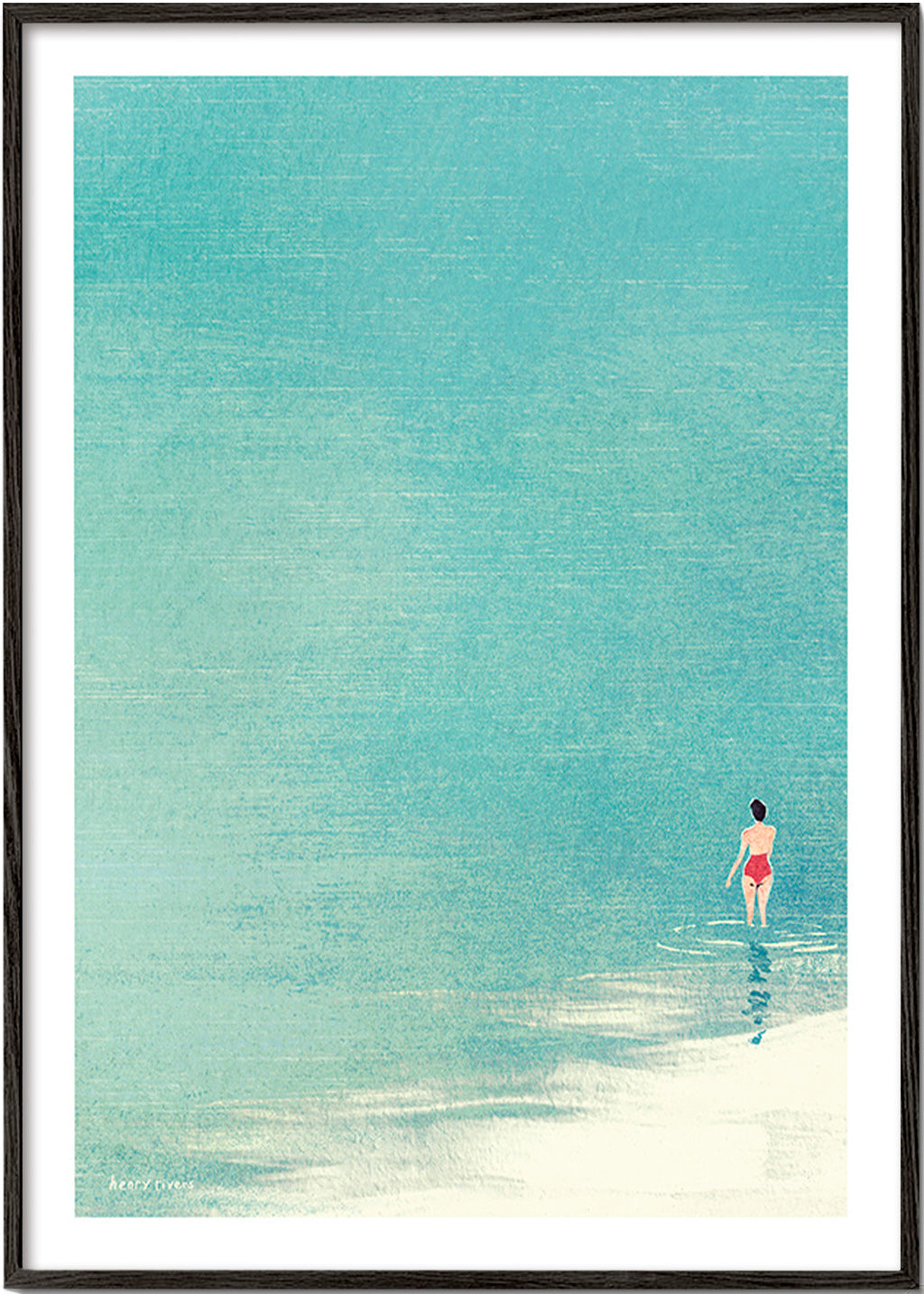 Krajinářské umění: koupající se u klidného horizontu – Black Frame