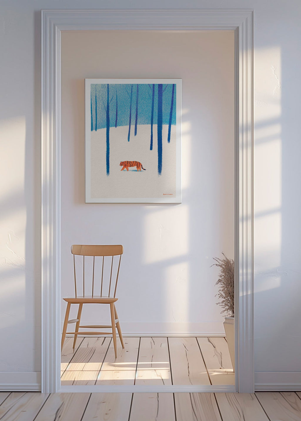Obraz tygr v sněhu – Canvas