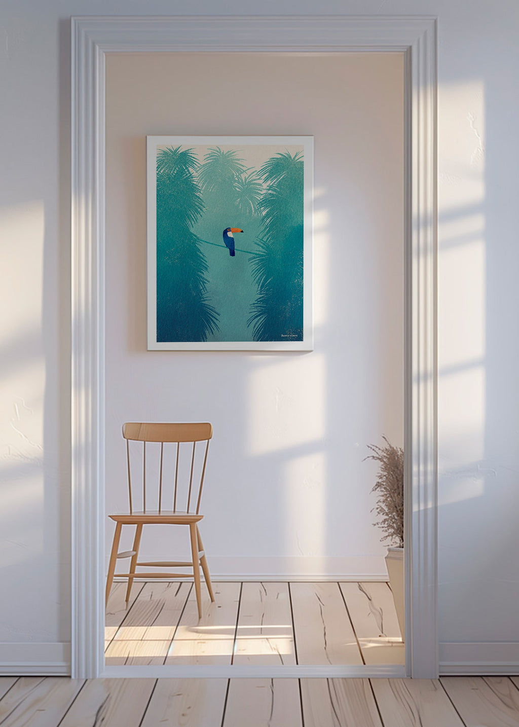 Tukan na tropické větvi obraz – Canvas