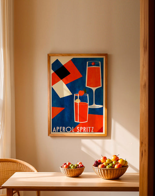 Obraz do kuchyně Aperol Spritz geometrický plakát