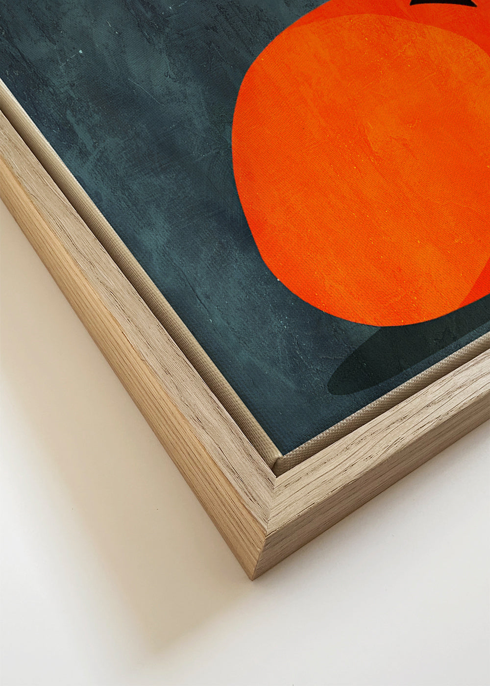 Obraz do kuchyně: oranž v minimalistickém texturovaném pozadí