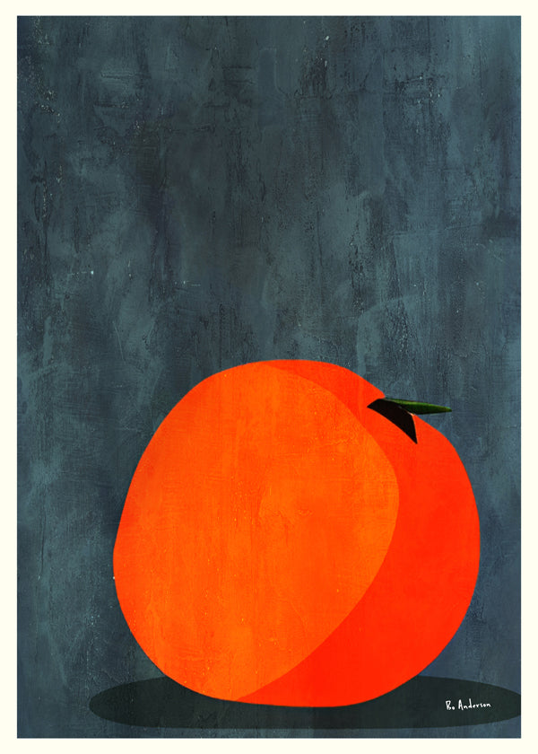 Obraz do kuchyně: oranž v minimalistickém texturovaném pozadí