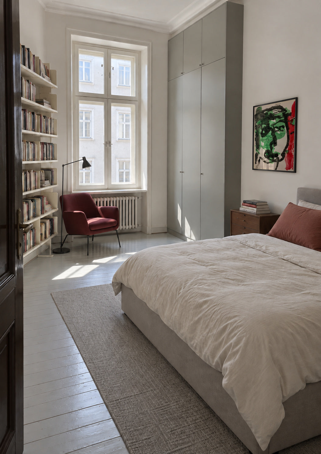 The face - Raúl Sánchez - Framed poster in an interior