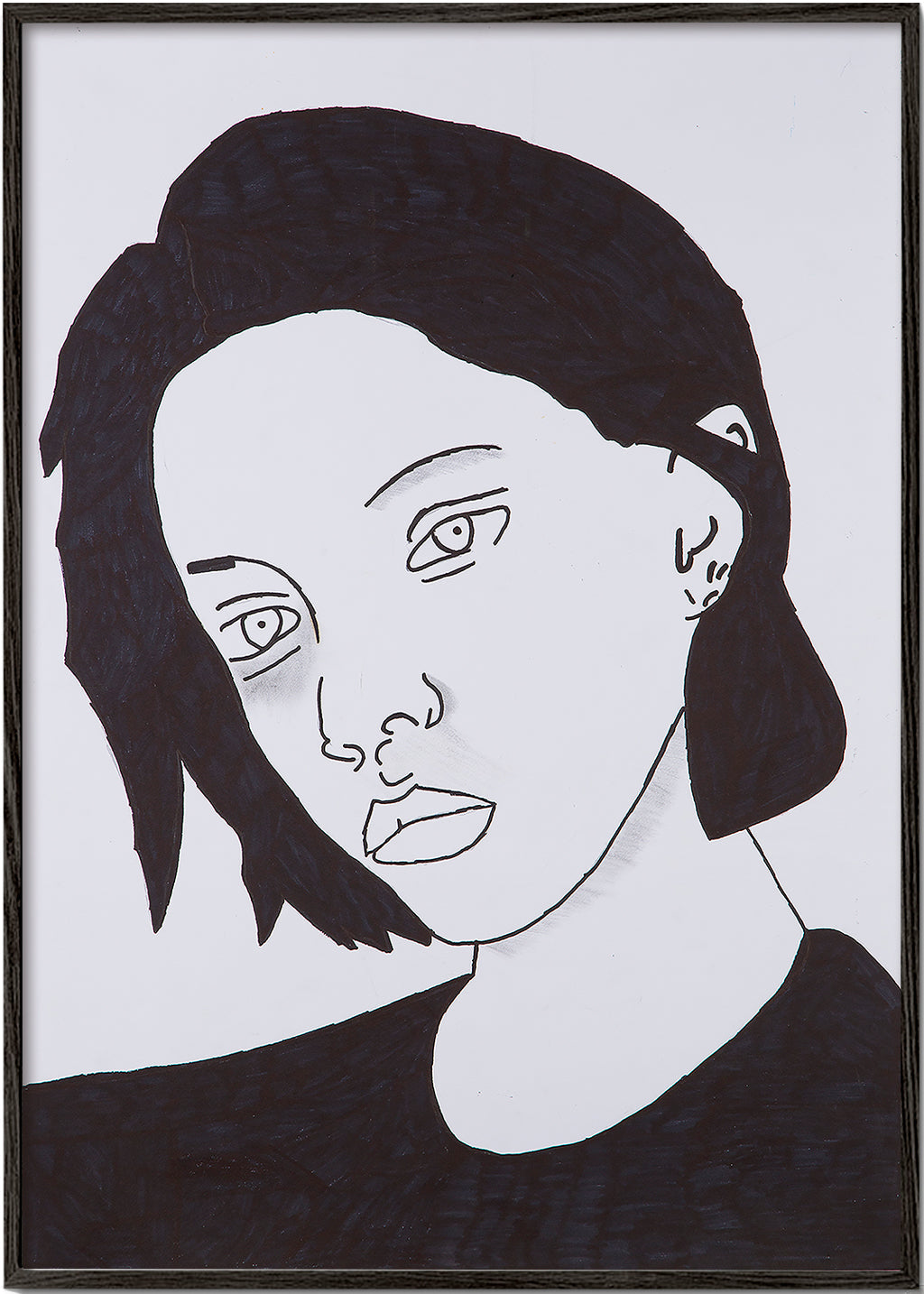 Minimalistická ilustrace portrétu