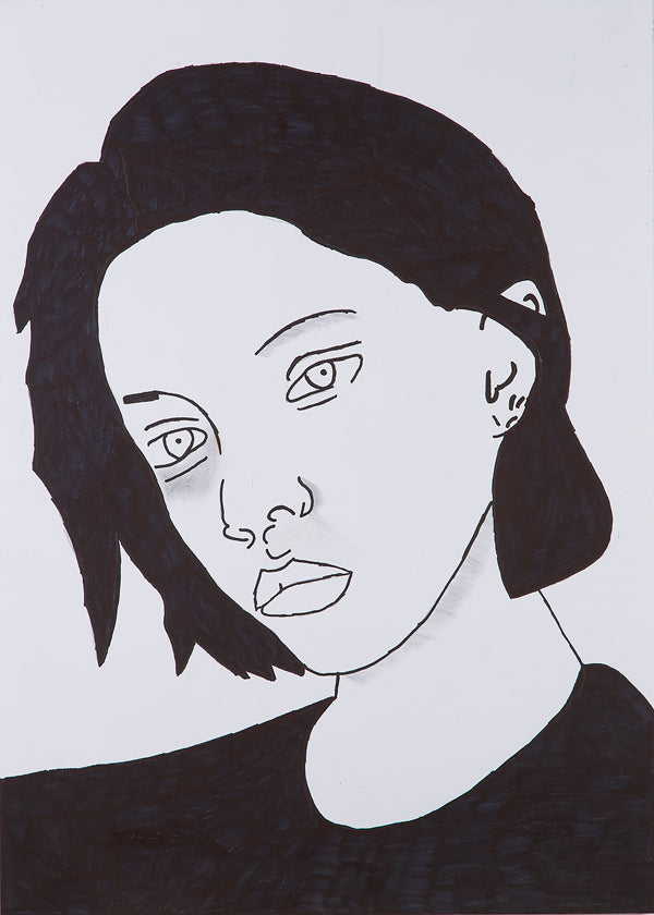 Minimalistická ilustrace portrétu
