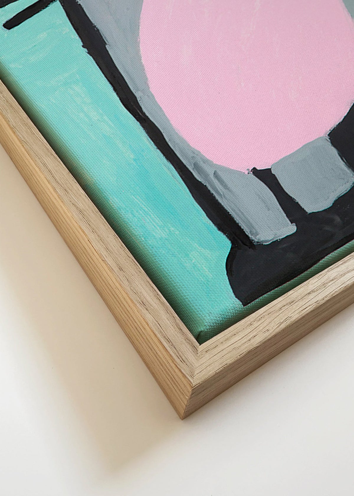 Dětský plakát růžový tučňák roztomilý – Canvas detail