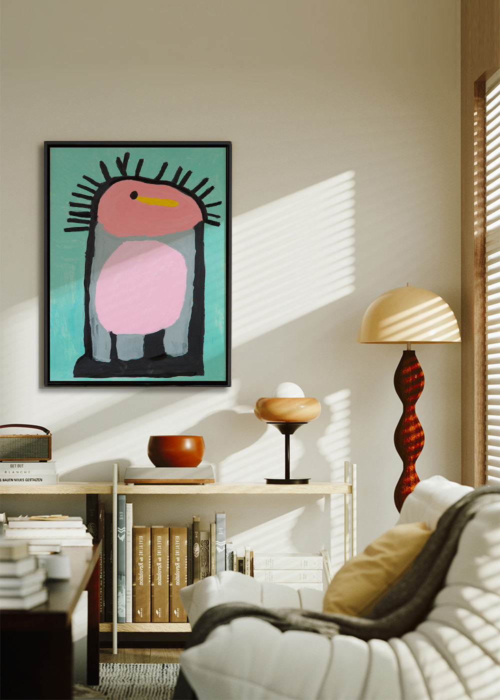 Dětský plakát růžový tučňák roztomilý – Canvas1