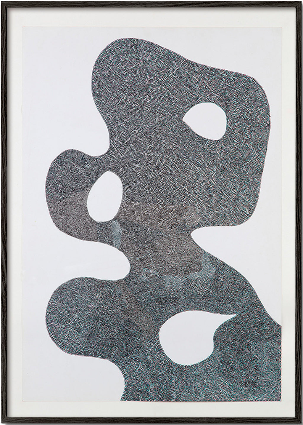 Abstrakt tečkovaný s velkou siluetou – Black Frame