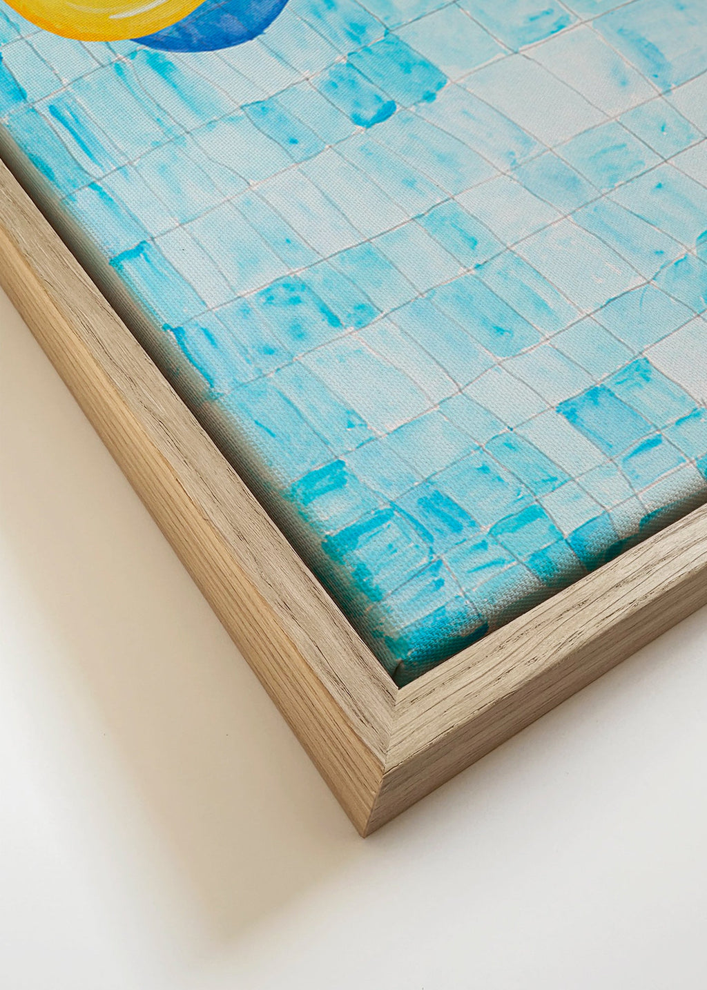 Minimalistický obraz se žlutým kruhem – Canvas detail