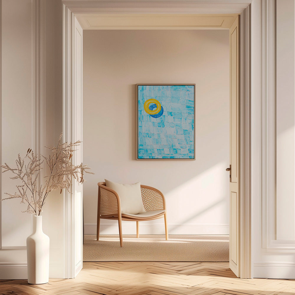 Minimalistický obraz se žlutým kruhem – Canvas1