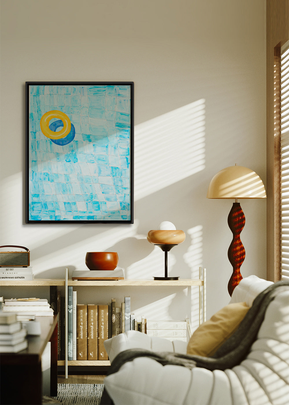 Minimalistický obraz se žlutým kruhem – Canvas2