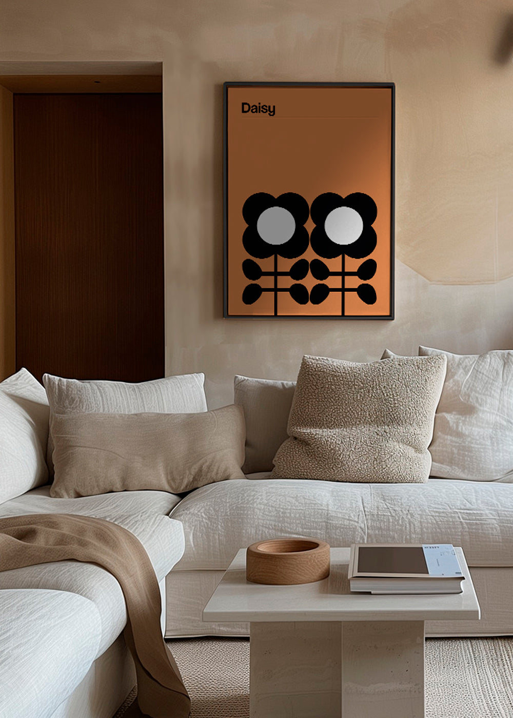 Botanický plakát Daisy minimalistický