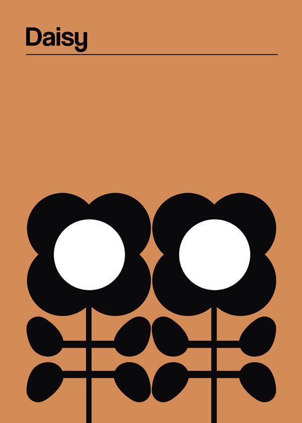 Botanický plakát Daisy minimalistický