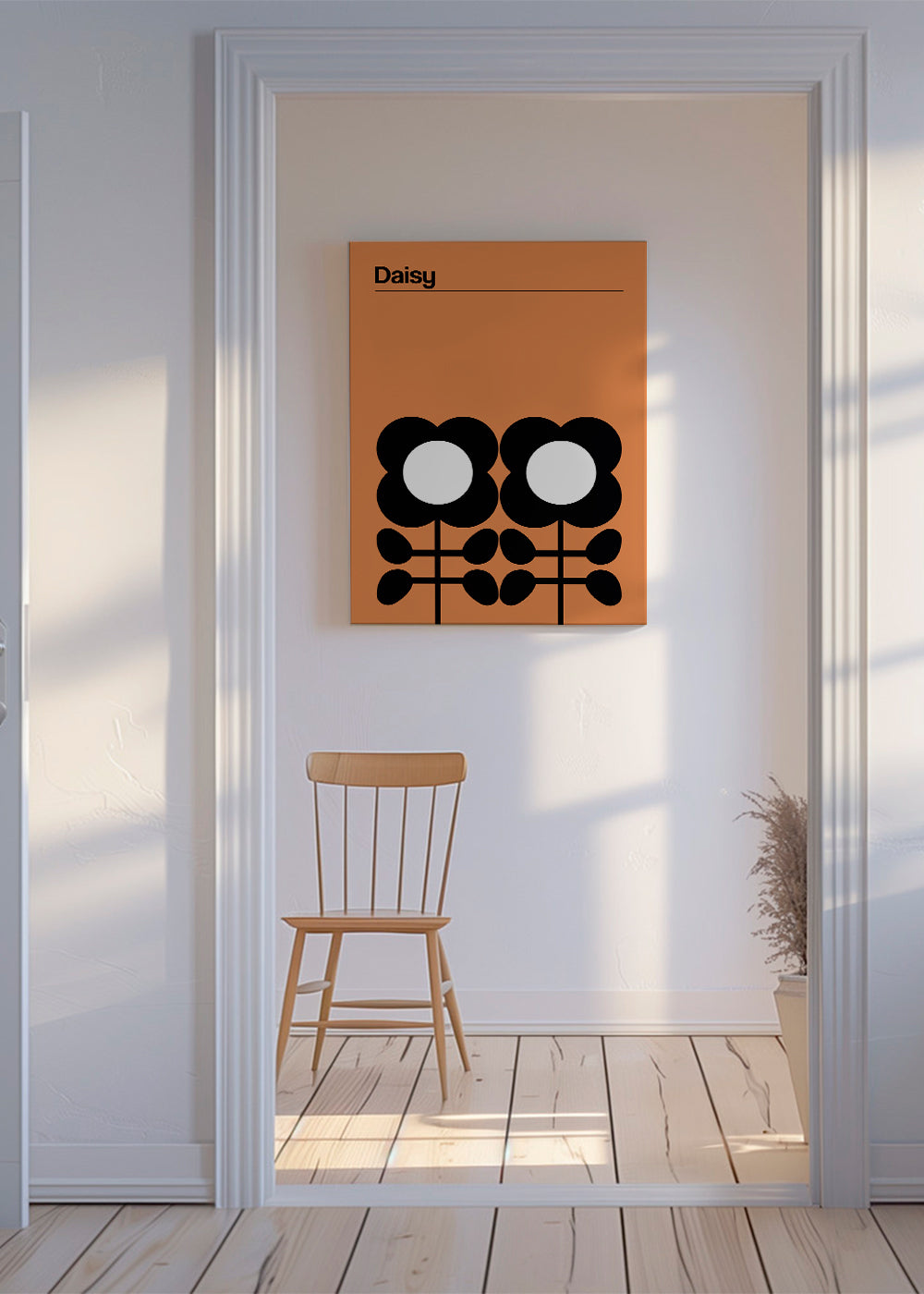 Botanický plakát Daisy minimalistický