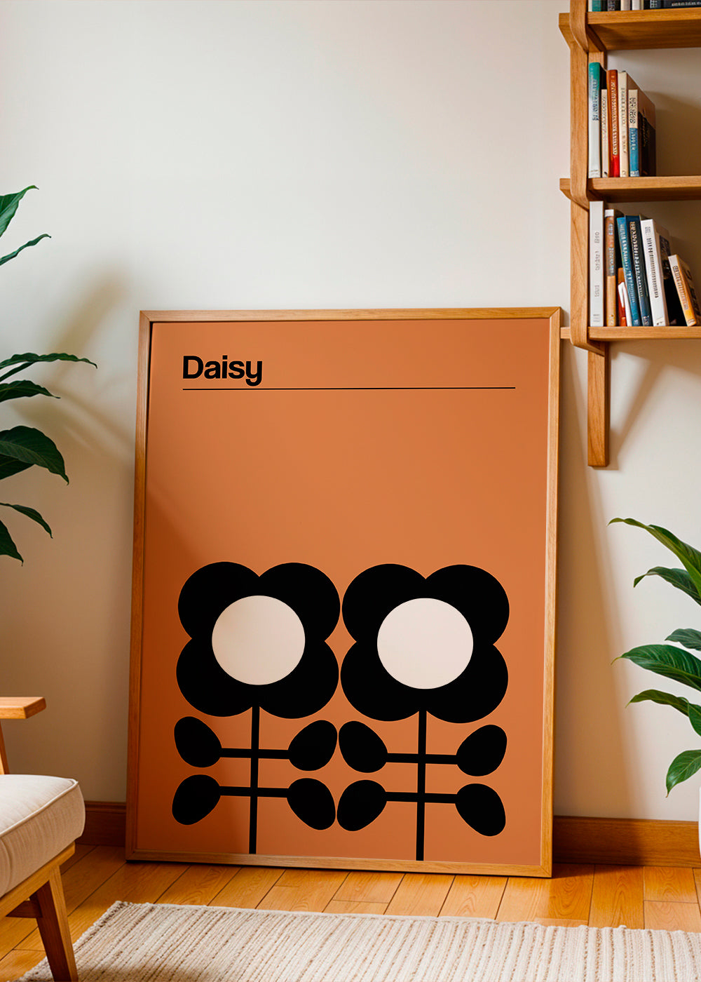 Botanický plakát Daisy minimalistický