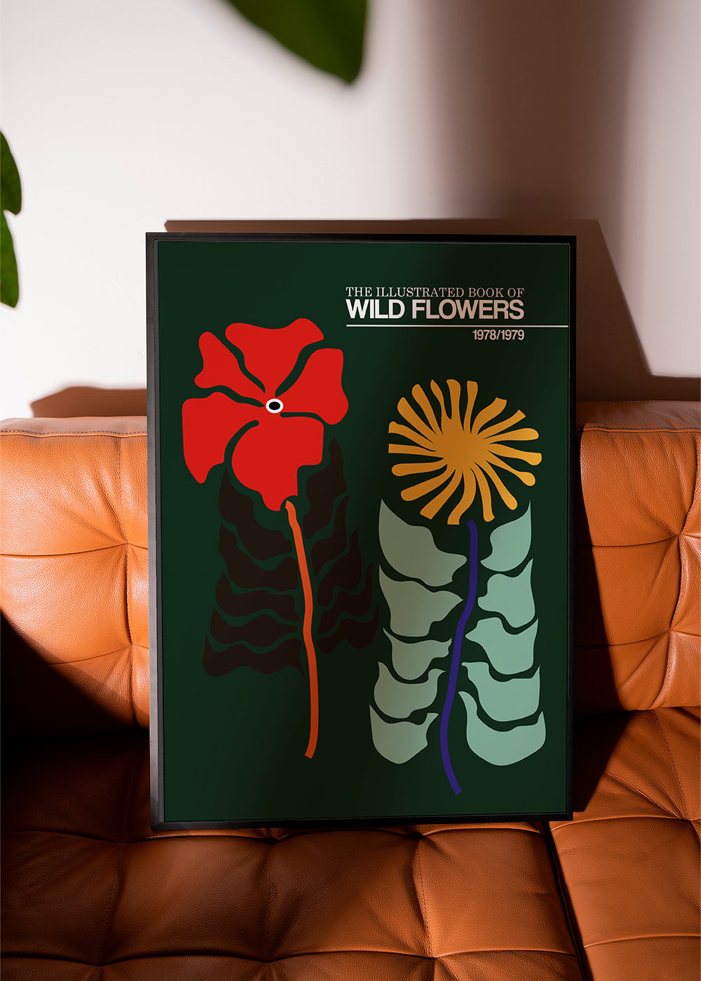 Botanický plakát: retro ilustrace květin