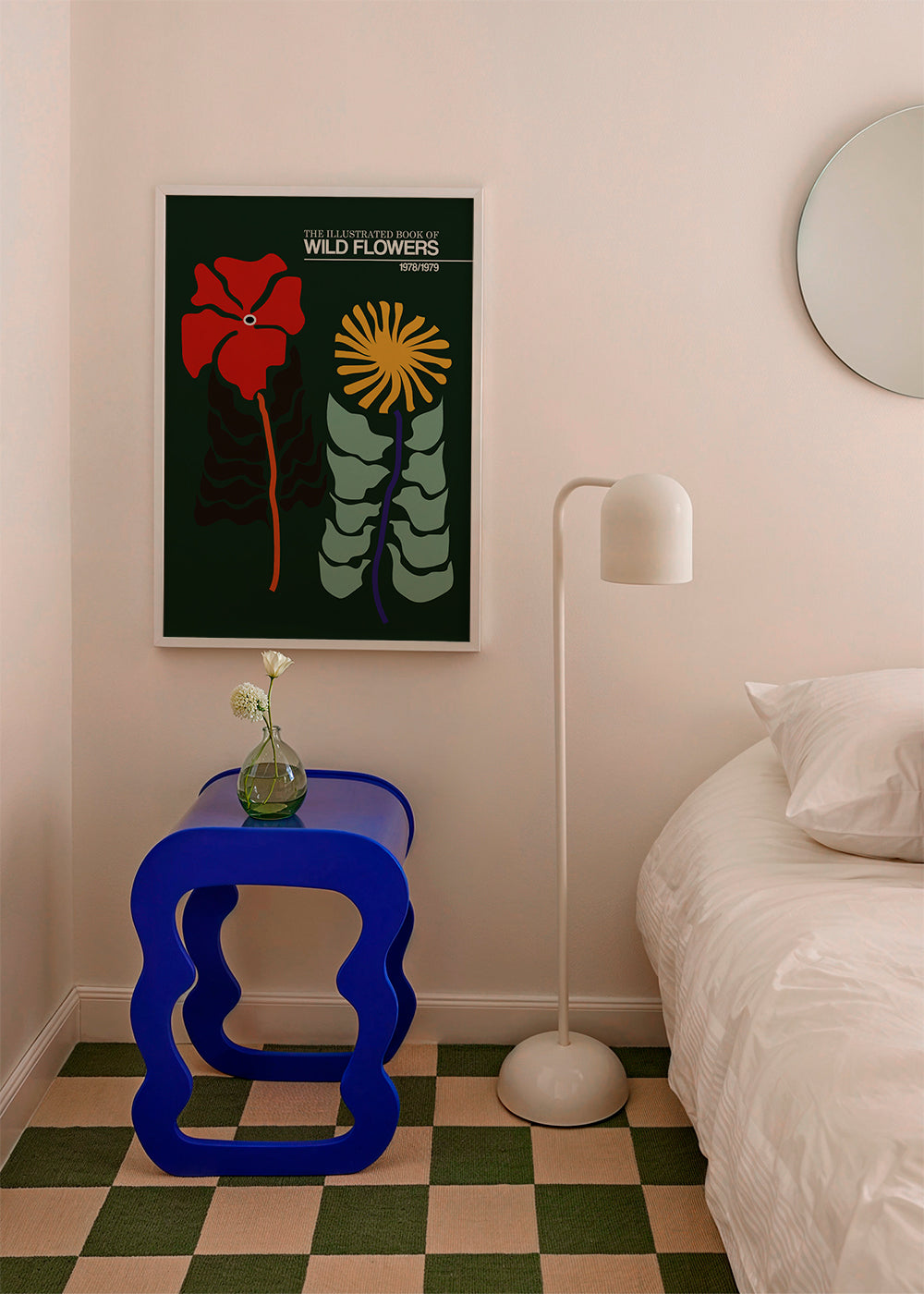 Botanický plakát: retro ilustrace květin