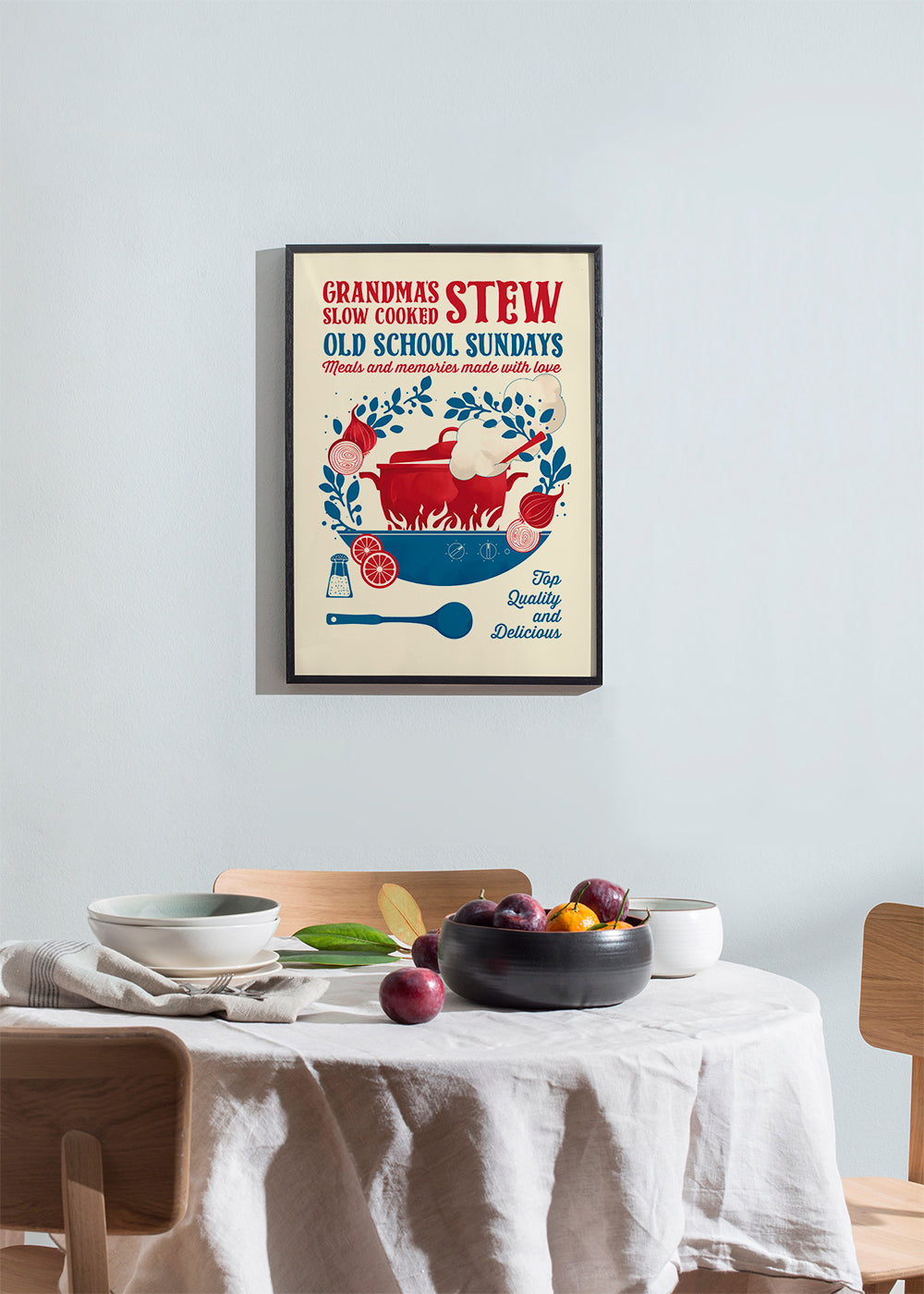 Obraz do kuchyně s retro hrncem